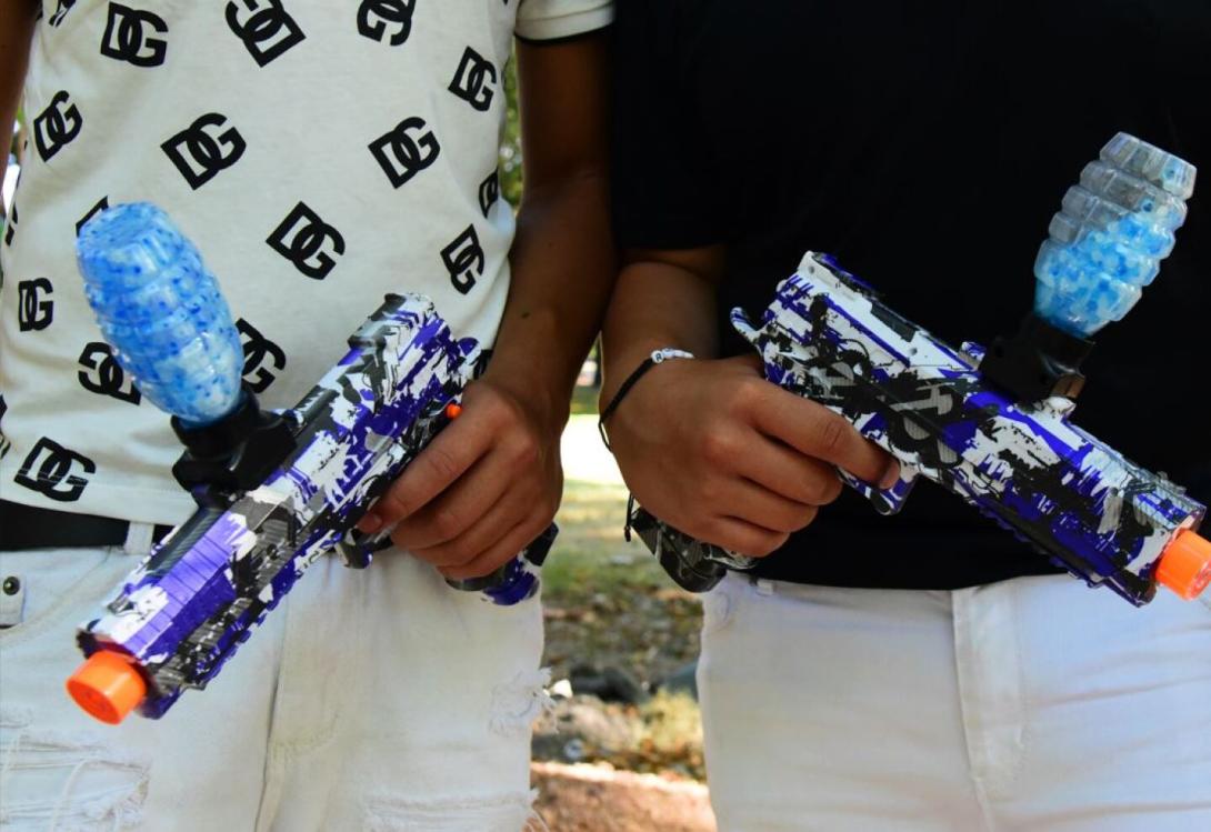 Alertan de uso irresponsable de pistolas de hidrogel en calles de San Luis